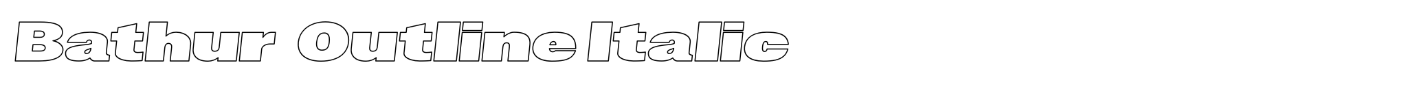 Bathur  Outline Italic image